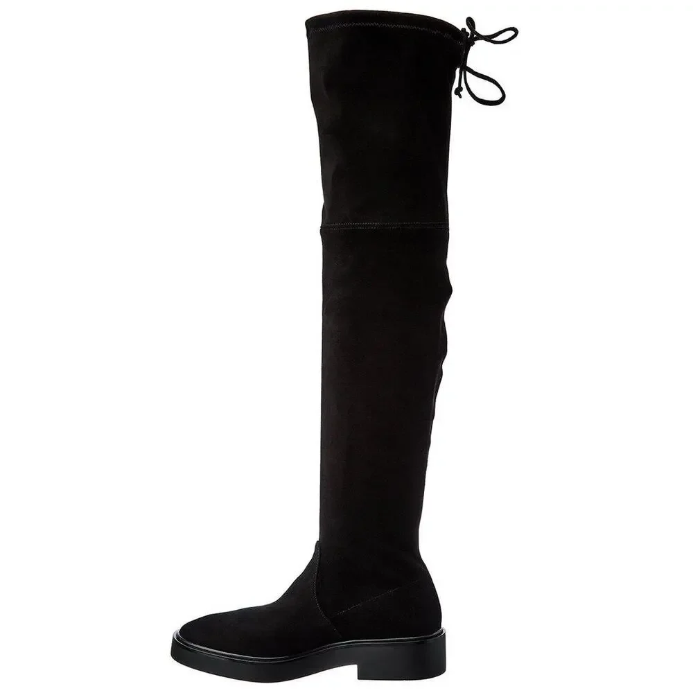 Stuart Weitzman Black Mara Suede Over-The-Knee Boot 37.5